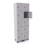 Roupeiro de aço com 10 portas pitão para cadeado GRP 502