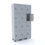 Roupeiro de aço com 12 portas fechadura com chave GRF 503