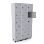 Roupeiro de aço com 15 portas pitão para cadeado GRP 503
