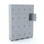 Roupeiro de aço com 16 portas fechadura com chave GRF 504