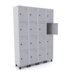 Roupeiro de aço com 16 portas pitão para cadeado GRP 504