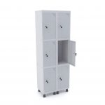 Roupeiro de aço com 6 portas fechadura com chave GRF 502
