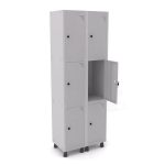 Roupeiro de aço com 6 portas pitão para cadeado GRP 502