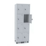 Roupeiro de aço com 8 portas fechadura com chave GRF 502