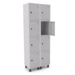 Roupeiro de aço com 8 portas pitão para cadeado GRP 502