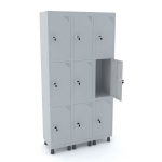 Roupeiro de aço com 9 portas fechadura com chave GRF 503