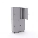 Roupeiro de aço insalubre com 4 portas fechadura com chave GRF 502